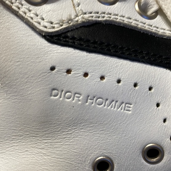 Authentic Christian DIOR high top leather suede sneakers w/ box 38 7 1/2 9 - Picture 10 of 14